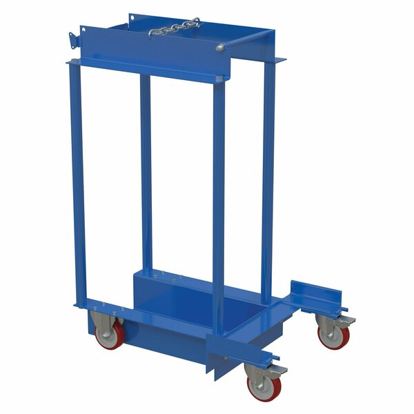 Vestil Cylinder Caddy 4" Poly Casters 2 Cylinder 400lb 9 1/2 Maximum Cylinder PJ-TRUCK-2